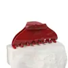 WJia Ankora Vermelho Ácido Acético Presilha Pinça Vazia Meia Lua Acessórios de Cabelo Presilha Tubarão Avançada Placa de Cabeça Elegante Pegador de Cabelo