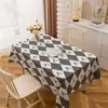 Mantel Impermeable y a Prueba de Aceite, Peva Sin Lavado, Lujo Ligero, Gama Alta, Cuadrado, Mantel Simple de Dibujos Animados para Picnic, Mantel para Mesa de Dormitorio de Estudiante