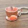 Kay Quartet Cafetera Mini Llavero de Metal Llavero Taza de Café 3D Electrodoméstico de Café Colgante para Coche Negocios