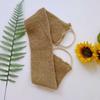 Venta al por mayor de fábrica tira de yute para la espalda baño cinturón largo toalla de baño sisal espalda con toalla de baño de algodón y lino