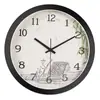 Reloj de pared LED luminoso con control de voz inteligente, personalidad creativa, estilo chino nuevo, reloj de pared luminoso para sala de estar del hogar, reloj