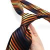 Gravata Masculina Negócios Moda Britânica Listra Diagonal Laranja 8cm de Largura Camisa Social Casual Noivo Casamento Tendência