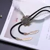Polo Cuello Europeo y Americano Corbata BOLO para Hombre Corbata de Joya Flor de Cristal Collar Vintage Nuevos Accesorios