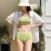 Nuevo traje de baño sexy dividido para mujer, que cubre el vientre, adelgaza el pecho pequeño, push up, bikini conservador, traje de baño de aguas termales