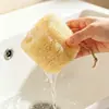 Esponja natural de lufa, un esencial de cocina para lavar platos, un cepillo especial para fregar ollas y sartenes, hecha de fibras de lufa secas, un paño de limpieza engrosado