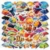 50 Pegatinas de Peces de Vida Marina DIY Decorativas para Guitarra Cuaderno Impermeables Originales Pegatinas Decorativas Autoadhesivas