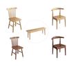 Silla de comedor de madera maciza nórdica moderna con respaldo sencillo, escritorio de computadora, silla de esquina de troncos, silla Windsor, silla de comedor para el hogar