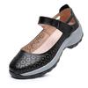 2024 Verano nuevo hueco transpirable zapatos de agujeros para mujer cuero genuino plataforma zapatos mecedora planos talla grande sandalias deportivas