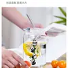 Vaso de Vidrio para Jugo y Café con Popote, Resistente a Altas Temperaturas, de Gran Capacidad, Estilo Lata de Refresco con Pajarita, Regalo de Empresa Personalizado