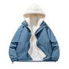 Chaqueta de Invierno para Hombre con Relleno de Algodón y Lana de Cordero Ropa de Invierno Chaqueta Acolchada para Pareja con Forro de Polar Ropa Gruesa de Moda