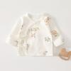 Ropa para bebé recién nacido ropa de espalda media primavera y otoño bebé 0-3 meses algodón puro chaqueta sin costuras ropa de monje ropa de primavera 2