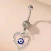 Novo piercing de umbigo Amazon Europeu e Americano Olho do Diabo chave Amor Diamante embutido joia de piercing atacado transfronteiriço