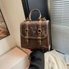 Mochila Bolso de Mano Moda Retro Maletín para Mujer Nuevo Estilo Universitario Moda para Viajar Versátil Bolsa Cuadrada Pequeña de Moda