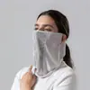 Máscara Facial com Proteção Solar para Mulheres Verão Golfe Gola Fria de Seda de Gelo para Homens Respirável Fina Proteção UV Externa Máscara Facial para Ciclismo
