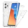 Capa Dazzling Três-em-Um Thunder Carving Paper para Celular Adequada para Redmi 12 4g Capa Protetora Transparente de Acrílico
