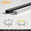 Perfil de Aluminio para Luz Lineal LED Luz Lineal Empotrada Canal de Luz de Aleación de Aluminio Tira de Luz Dura Canal de Aluminio Fuente de Luz Lateral
