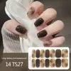 Adesivos para Manicure em Gel Sem Luz de 14 Dedos Popular na Temu Transfronteiriça Adesivos de Unha à Prova d'Água de Longa Duração
