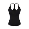 Top Regata Cinza Estilo Americano Picante para Meninas com Bojo, Peça Externa ou Interna de Verão, Corte Justo, Costas Bonitas, Top Sem Mangas