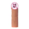 Funda Sexy Extensible para Pene para Hombres, Funda Diente de Lobo de Cristal, Estimulación Sexual para Parejas, Juguete Sexual para Agrandamiento y Engrosamiento del Clítoris