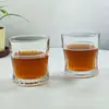Copo de Uísque Gravado Retrô, Copo de Cristal Espesso de Alta Qualidade, Copo de Degustação de Cerveja e Destilados de Luxo Leve para Uso Doméstico