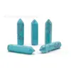 Popular Comercio Exterior Polvo de Piedra Natural Cristal Ágata Piedra Columna Hexagonal de Punta Única Accesorios Fabricación de Joyería DIY