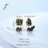 Tienda de Oro Puzuo Mismo Estilo Arena Dorada Accesorios DIY Colgante de Gato Negro Pequeño Cadena para Clavícula Dulce y Fresca para Mujeres