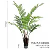 Plantas verdes artificiales, helecho cabeza de mono, helecho dorado, helecho estilo Zen, plantas verdes para oficina y sala de estar, plantas en maceta de pie, adornos de decoración para entrada