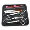 Tesouras de cabeleireiro de aço inoxidável, kit de cores para corte de cabelo, tesouras de dentes finos, tesouras para franja, atacado