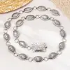1 Cadena de Cintura Decorativa Versátil de Moda para Mujer Grabada Vintage Adecuada para Faldas y Trajes