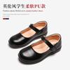 Sapatos infantis femininos Sapatos de couro pequenos Sapatos infantis novos 2021 pretos estilo britânico sapatos de princesa verão Meninos Sapatos de desempenho