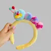 Diadema Divertida de Gusano Retorcido con Cabeza de Dibujo Animado, Diadema de Cara de Pequeño Monstruo para Lavarse la Cara, Pinza de Pelo de Insecto Colorido con Dientes de Carro, Venta al por Mayor