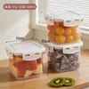 Caixa de armazenamento de frutas transparente para casa BNBST, caixa de armazenamento organizadora de frutas e vegetais para geladeira, caixa de armazenamento de frutas frescas para sala de estar