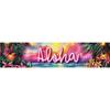 Banner Decorativo para Festa Havaiana Festival Lu'o Dísticos Aloha tiki Bandeira de Carnaval Bandeira para Festa na Praia