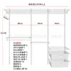 Closet walk-in vestiário metálico aberto pilar A parede de alvenaria quarto armário de roupas montagem cabideiro depósito