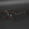 Armação de Óculos com Lente Grande de 160mm para Homens, Retro Miopia Titânio Puro, Armação Grande para Rosto Largo, Pode Ser Adaptada com Lentes de Grau M5867