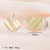 Pendientes de Corazón de Moda y Personalizados para Mujer Estilo Coreano Simples y Versátiles Pendientes de Oro de 18 Quilates Pendientes de Corazón DIY