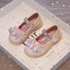 Zapatos Pequeños de Cuero para Niños, Zapatos para Niñas, Moda Nueva Primavera y Otoño 2025 Kuromi Planos, Suela Suave, Zapatos de Cuero de la Princesa Elsa