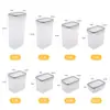 Juego de Contenedores Herméticos para Alimentos - Plástico Transparente Libre de BPA, Recipientes para Organización de Cocina y Despensa con Tapas Duraderas para Cereales, Alimentos Secos, Harina y Azúcar - Juego con Etiquetas, Marcador y Cuchara