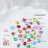 Enfeites para nail art série de frutas de desenho animado fofo resina fundo plano morango cereja enfeites de unha strass 30 mistos
