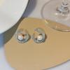Pendientes de cuentas de circón microincrustadas Advanced Sense, elegantes y lujosos pendientes de perla lunar, de luz dulce y de moda exquisita.