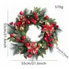 Decorações de Natal Transfronteiriças Conjunto de Guirlanda de Natal de 50cm Decoração de Natal DIY Guirlanda de Videira Enfeites de Natal para Pendurar