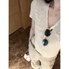 Camiseta de Tricô Manga Curta Gola V Estilo Old Money para Mulheres, Novo Modelo Verão 2026, High-End Slim-Fit, Valoriza o Corpo, Top com Ombro Normal