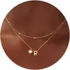Amazon Comercio Electrónico Transfronterizo Collar de 26 Letras 2025 para Mujer Versátil, Elegante y Único Collar Pequeño