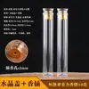 Tubo de Incenso de Plástico Transparente Suporte de Incenso de Acrílico com Linha Suporte de Incenso Tubo de Incenso Estilo Longo e Curto Balde de Incenso de Madeira de Agarwood Pacote de Teste de Sândalo