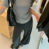 Novidades de outono: Item quente da moda feminina de Dongdaemun, Coreia, versão atualizada 3.0, calça casual respirável, relaxada e que afina