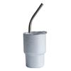 2-7oz Mini Car Cup 304 aço inoxidável bonito pequeno fresco pequeno copo de vinho portátil dupla camada de palha