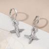 Aretes Galaxia Moon Splash para Mujer, Lujo Ligero, Aretes de Tuerca Únicos y Exquisitos, Accesorios Elegantes Versátiles en Forma de Cruz, Nuevos Aretes Geométricos