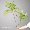 Flores artificiais em tons de verde, de haste única, para decoração de local de casamento, decoração de salão de casamento de luxo, arranjos florais de plástico