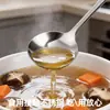 Colher de Aço Inoxidável, Colher de Arroz para Cantina Estudantil, Colher Redonda Doméstica com Cabo Longo, Colher para Melancia, Embalada Individualmente, Colher para Ninho de Pássaro para Alimentação Complementar