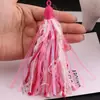 Estilo Chinês Hanfu Borla Pelúcia Algodão Renda Fita Franja Acessórios de Cabelo Enfeites de Cabelo Acessórios Bolsa Pingentes de Boneca